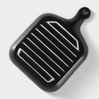 Блюдо из жаропрочной керамики для подачи Magistro «Сковорода-гриль», 23×16×3 см, цвет чёрный - фото 4262753
