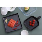 Блюдо из жаропрочной керамики для подачи Magistro «Сковорода-гриль», 23×16×3 см, цвет чёрный - фото 10097080