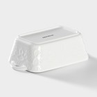 Форма для выпечки из жаропрочной керамики Доляна «Ланзо», 16×9,2 см, цвет белый - фото 8655673