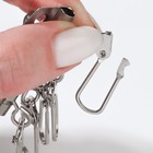 Основа для ключницы, 6 карабинов, 44×50 мм, цвет серебряный - Фото 3