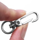 Карабин металлический, 45×16 мм / 10×2.2 мм, 5 шт., цвет серебряный - Фото 3