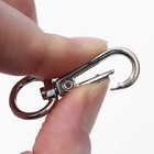 Карабин металлический, 45×15 мм / 10×2.2 мм, 5 шт., цвет серебряный - Фото 3