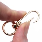 Карабин металлический, 48×18 мм / 13×2.2 мм, 5 шт., цвет золотой - Фото 3