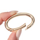 Овал-карабин, 4.8×2.9 см / 38×5 мм, 5 шт., цвет золотой - Фото 3