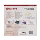 Весы напольные Sakura SA-5065CT, электронные, до 180 кг, 1хCR2032, стекло, картинка "кошка" - Фото 7