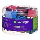 Набор зажимов для бумаг 32мм, 12 штук Berlingo, цветные, в пластиковом тубусе - фото 9535810