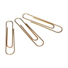 Скрепки канцелярские 50мм, золотистые 100 штук Berlingo, в картонной упаковке (комплект 10 шт) - фото 20892140