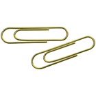 Скрепки канцелярские 50мм, золотистые 100 штук Berlingo, в картонной упаковке (комплект 10 шт) - фото 20892144