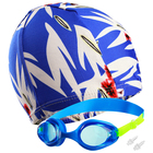 Набор для плавания: шапочка, очки, беруши, цвета МИКС - Фото 1
