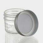 Банка для сыпучих Доляна «Кристалл», 125 мл, 7×5.5 см, с металлической крышкой, стекло, прозрачная - Фото 4