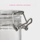 Банка для сыпучих Доляна «Оптима», 50 мл, 6.5×4.5×6 см, с бугельным замком, стекло, прозрачная - Фото 3