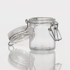 Банка для сыпучих Доляна «Оптима», 50 мл, 6.5×4.5×6 см, с бугельным замком, стекло, прозрачная - Фото 4