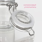 Банка для сыпучих Доляна «Оптима», 50 мл, 6.5×4.5×6 см, с бугельным замком, стекло, прозрачная - Фото 2