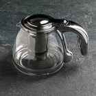 Чайник стеклянный заварочный «Сталь», 1 л, с металлическим ситом - фото 8767165