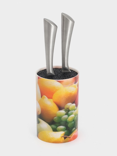 Подставка для ножей с наполнителем «Фрукты», 14×9 см