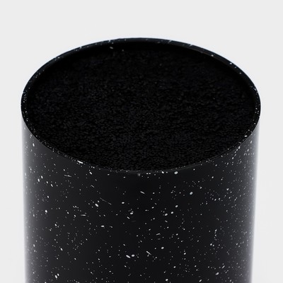 Подставка для ножей с наполнителем Доляна «Зефир», 11×18 см, чёрная