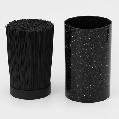 Подставка для ножей с наполнителем Доляна «Зефир», 11×18 см, чёрная