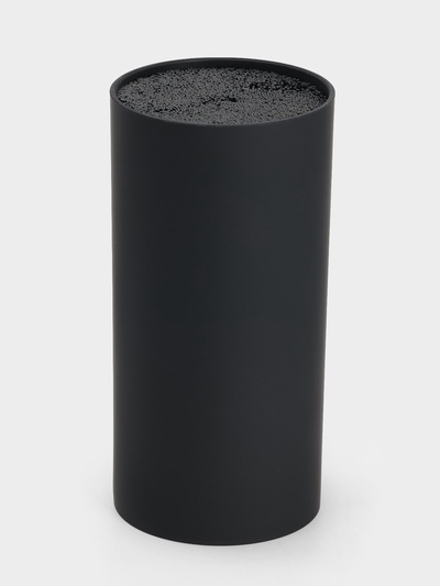 Подставка для ножей с наполнителем Доляна «Нео», 22×11 см, покрытие soft-touch, чёрная