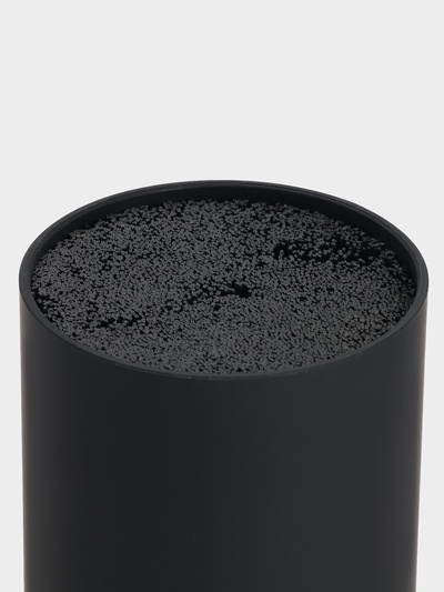 Подставка для ножей с наполнителем Доляна «Нео», 22×11 см, покрытие soft-touch, чёрная