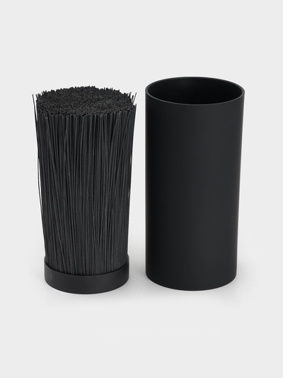 Подставка для ножей с наполнителем Доляна «Нео», 22×11 см, покрытие soft-touch, чёрная