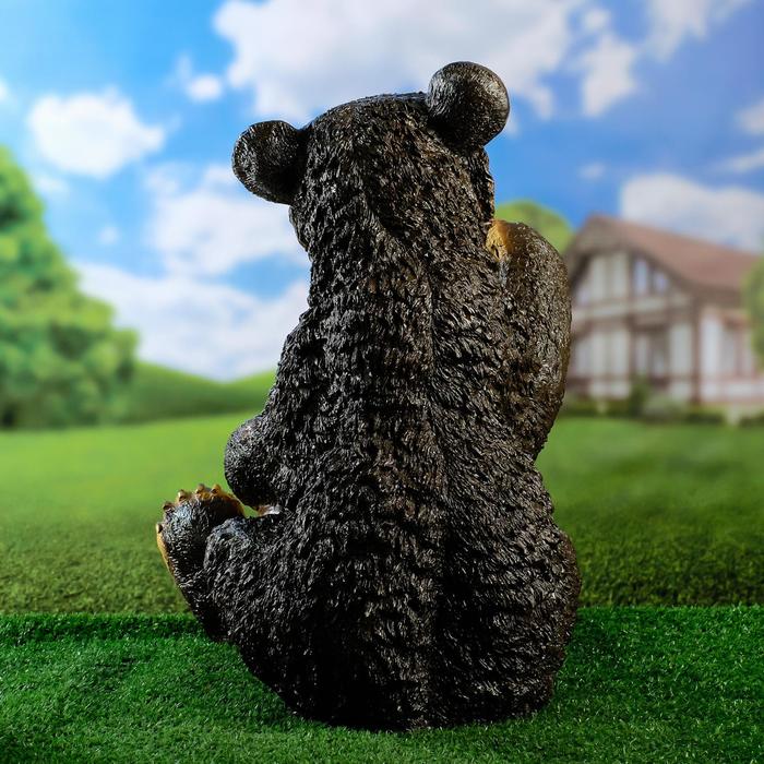 Садовая фигура "Медведь с медом большой" цветной - фото 1906972650