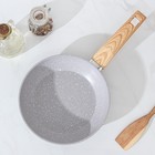 Сковорода кованая Magistro Natural, d=20 см, ручка soft-touch, антипригарное покрытие, индукция, цвет серый - Фото 2