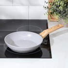 Сковорода Magistro Natural, d=20 см, ручка soft-touch, антипригарное покрытие, индукция, кованый алюминий, серая - Фото 6