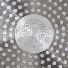 Сковорода кованая Magistro Natural, d=24 см, ручка soft-touch, индукция, антипригарное покрытие, цвет серый - фото 4262894