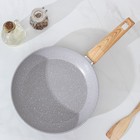 Сковорода Magistro Natural, d=26 см, ручка soft-touch, антипригарное покрытие, индукция, кованый алюминий, серая - Фото 2