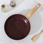 Сковорода Magistro Natural. Brown, d=24 см, ручка soft-touch, антипригарное покрытие, индукция, кованый алюминий, коричневая - Фото 2