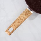 Сковорода Magistro Natural. Brown, d=24 см, ручка soft-touch, антипригарное покрытие, индукция, кованый алюминий, коричневая - Фото 4