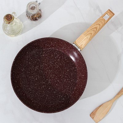 Сковорода Magistro Natural. Brown, d=26 см, ручка soft-touch, антипригарное покрытие, индукция, кованый алюминий, коричневая