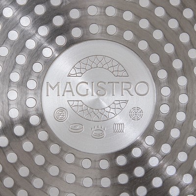 Сковорода Magistro Natural. Brown, d=26 см, ручка soft-touch, антипригарное покрытие, индукция, кованый алюминий, коричневая