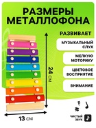 Металлофон музыкальная игрушка, 8 тонов, карточки с песнями - Фото 2