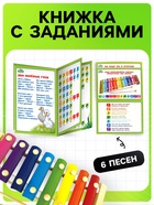 Металлофон музыкальная игрушка, 8 тонов, карточки с песнями - Фото 4