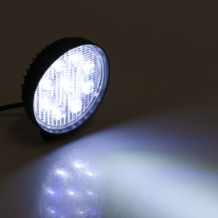 Противотуманная фара, 12 В, 9 LED, IP67, 27 Вт, 1890 Лм, 5000 К, направленный свет - фото 1906972666