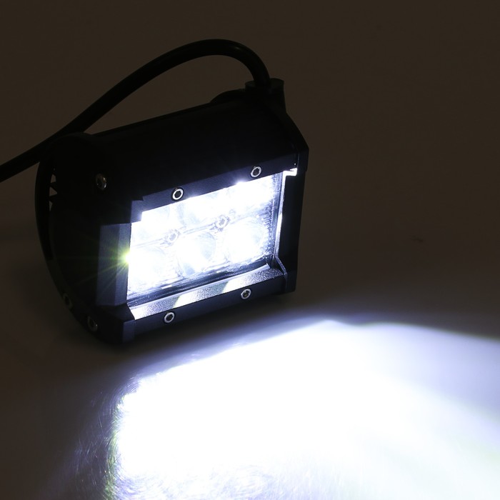 Противотуманная фара 6 LED, IP67, 18 Вт, 6000 К, 12-24 В, направленный свет - фото 1906972674