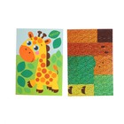 Аппликация стикерами форменными стикерами «Жираф», набор для творчества, стикерная мозаика - Фото 3