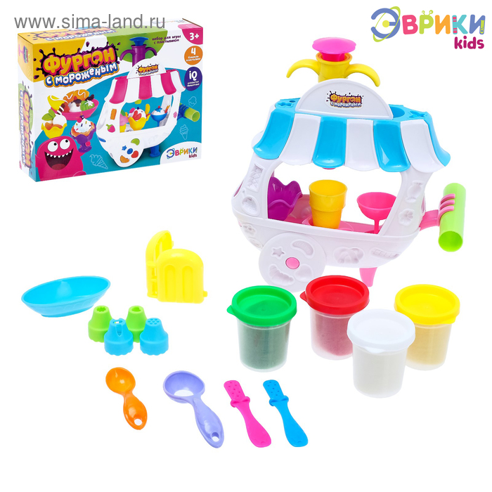 Набор для игры с пластилином «Фургон с мороженым» - Фото 1