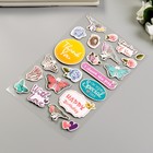 Наклейка картон "Птицы и бабочки" 28х14 см - Фото 3