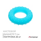 Эспандер кистевой ONLYTOP, массажный, 25 кг, цвет голубой - Фото 1