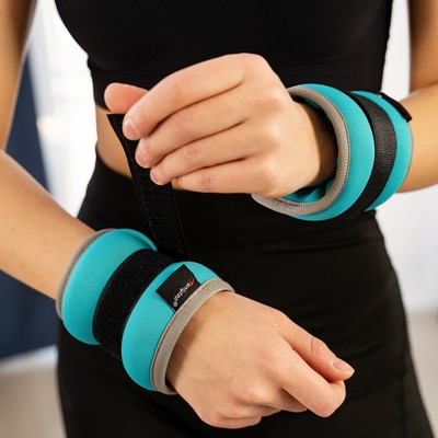 Утяжелители неопреновые ONLYTOP, 2 шт.×0.5 кг, цвет мятный