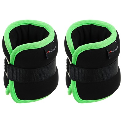 Утяжелитель неопреновый 2 шт. х 0,5 кг, цвет чёрный/зелёный