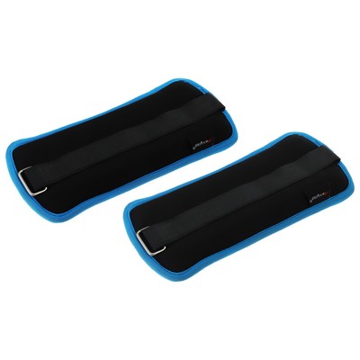 Утяжелители неопреновые ONLYTOP, 2 шт.×0.5 кг, чёрные, голубые