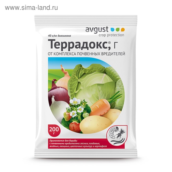 Средство от от медведки, майского хруща, капустной и луковой мух "Август", "Террадокс", 200 г - Фото 1