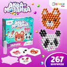 Аквамозаика для детей «Мордочки», 4 мозаики, 267 шариков - Фото 1