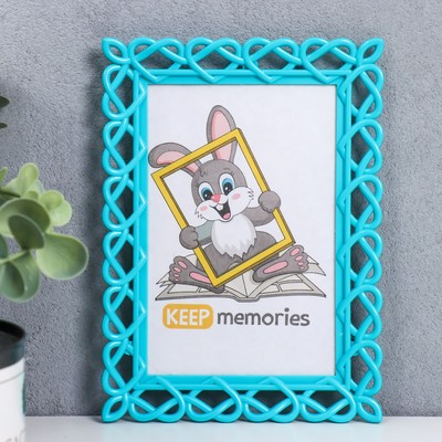 Фоторамка для фото 10×15 см Keep memories Amelia, пластик, бирюзовый, (пластиковый экран)