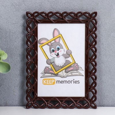 Фоторамка для фото 10×15 см Keep memories Amelia, пластик, (пластиковый экран), орех