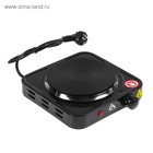 Плитка электрическая Luazon LHP-002, 1 конфорка, 1000 Вт, нагреватель диск, чёрная - Фото 3
