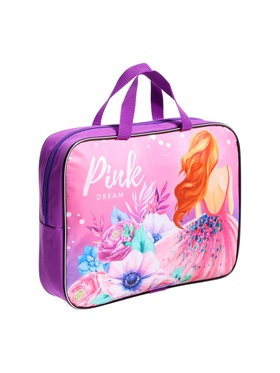 Папка с ручками текстильная А4, 350 х 270 х 70 мм, Calligrata Pink Dream
